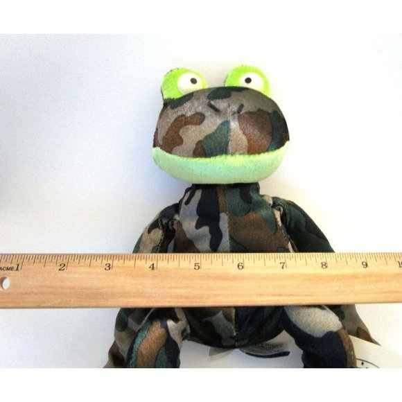 Vintage Irideskin Frog Heritage Collection by Ganz Camouflage Stuffed Plush NWT - Picture 10 of 10